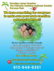 Paradise Lakes Vacations - Where Clothing is Optional!